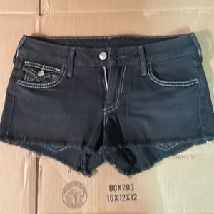 True Religion black 27” Jean shorts